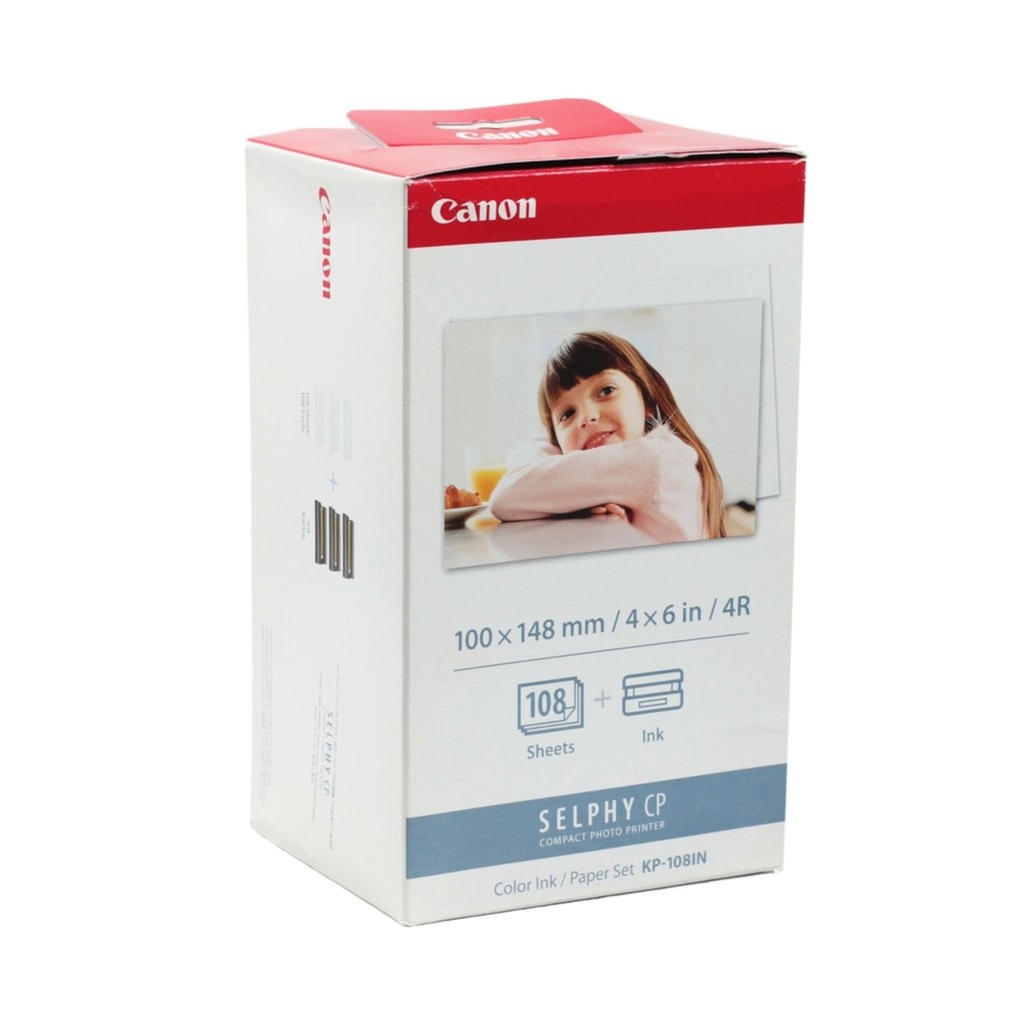 Kit Canon Cartucho Tinta Kp-108in Con Papel Térmico 4x6 108 Hojas