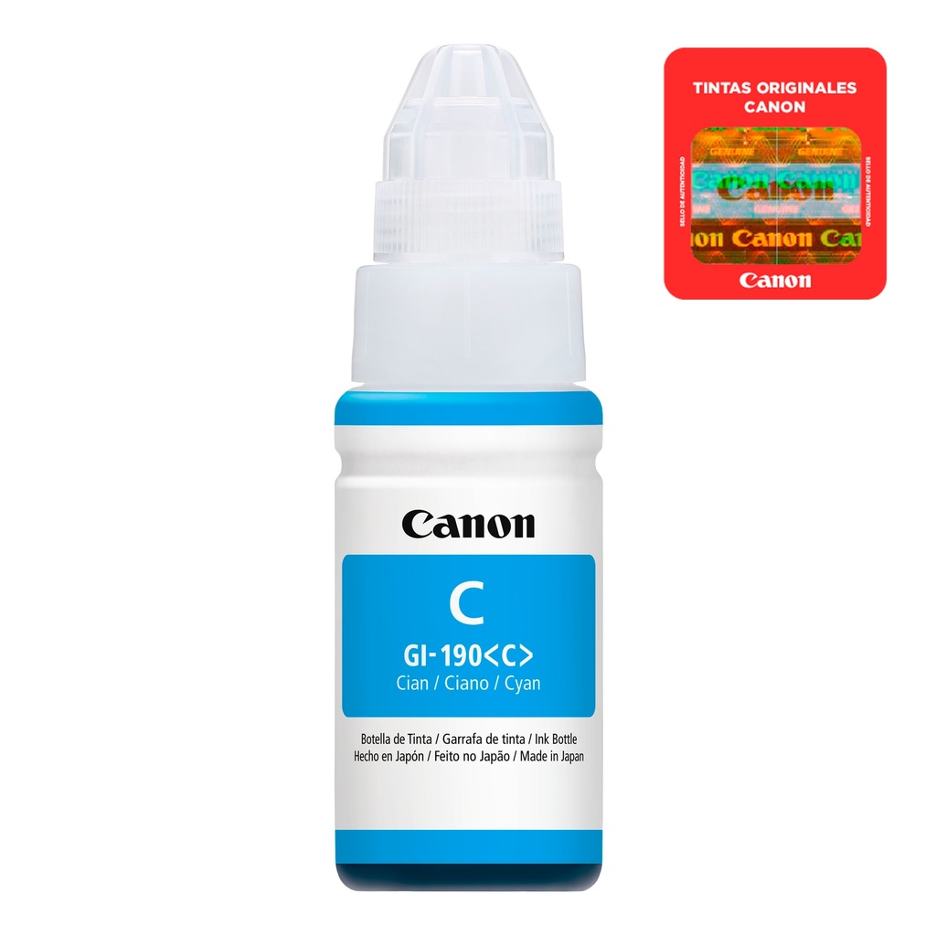 Botella De Tinta Canon Cian Gi-190 C 70ml