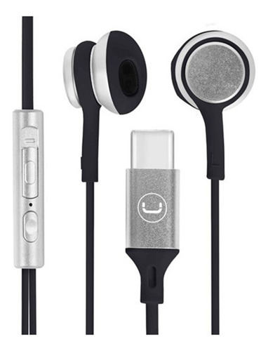 Auriculares Cableados Usb C Unno Hs7005bk 20mw 14mm