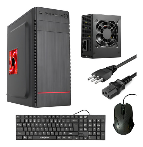 Gabinete Combo Atx Coolmax H6 700w Mouse Y Teclado