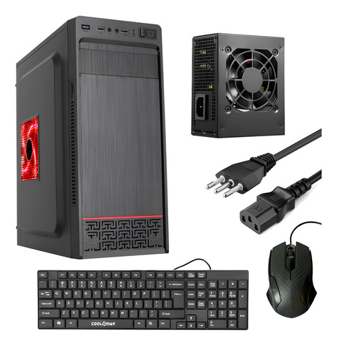 Gabinete Combo Atx Coolmax H5 600w Mouse Y Teclado