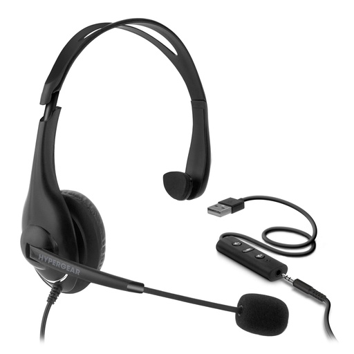 [15525] Auriculares Cableados 3,5mm Usb Hypergear V100 Office