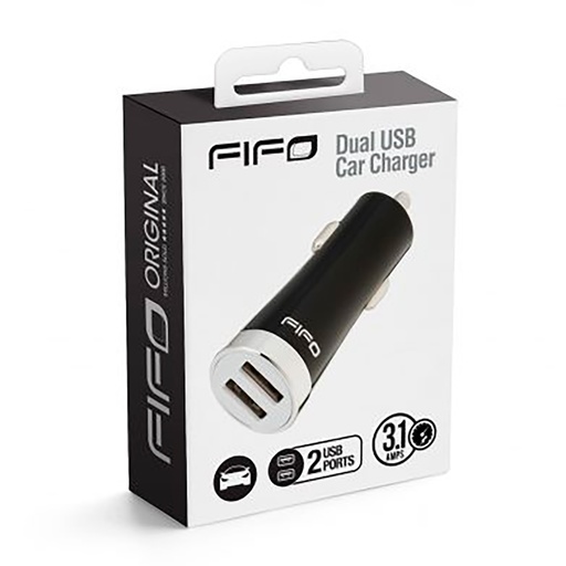 [FIFO60407] Cargador Fifo Compacto Para Auto 12 V Dual Usb