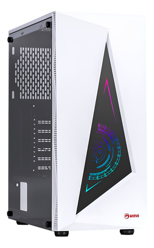 [CA119WT] Gabinete Gaming Marvo Ca-119 Panel Rgb Mid Tower Atx